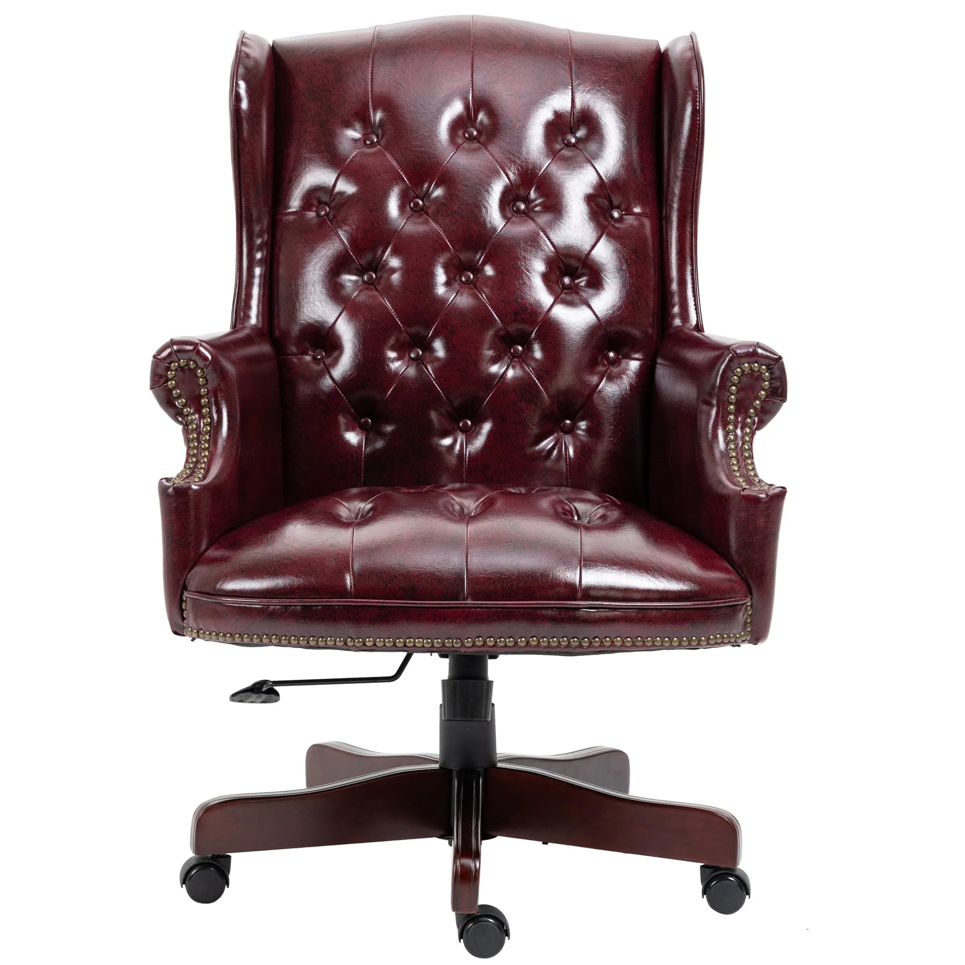 Executive Office Chair Comfortable Desk Chair - Ergonomic Design - Thick Padded Seat and Backrest - PU Leather Desk Chair with Smooth Glide Caster Wheels, 1 Pack Black detail view 17