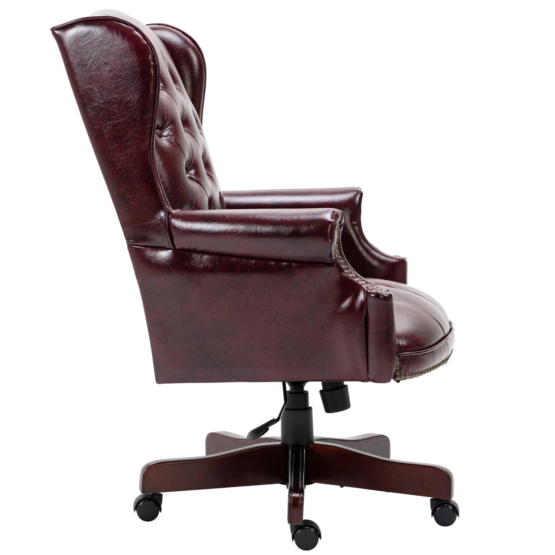 Executive Office Chair Comfortable Desk Chair - Ergonomic Design - Thick Padded Seat and Backrest - PU Leather Desk Chair with Smooth Glide Caster Wheels, 1 Pack Black detail view 18