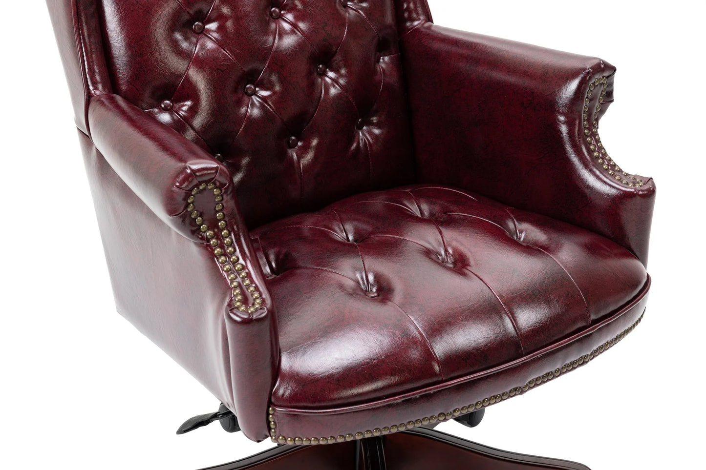 Executive Office Chair Comfortable Desk Chair - Ergonomic Design - Thick Padded Seat and Backrest - PU Leather Desk Chair with Smooth Glide Caster Wheels, 1 Pack Black detail view 21