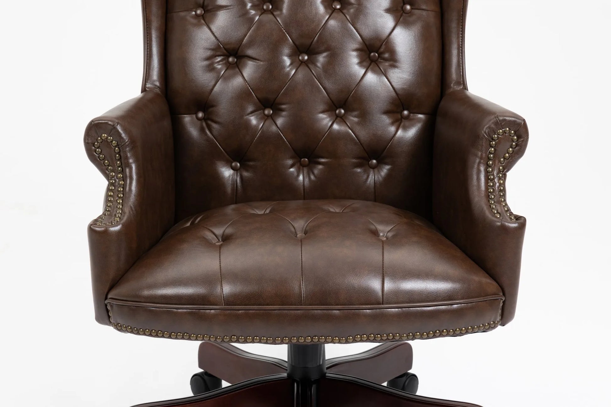 Executive Office Chair Comfortable Desk Chair - Ergonomic Design - Thick Padded Seat and Backrest - PU Leather Desk Chair with Smooth Glide Caster Wheels, 1 Pack Black detail view 31