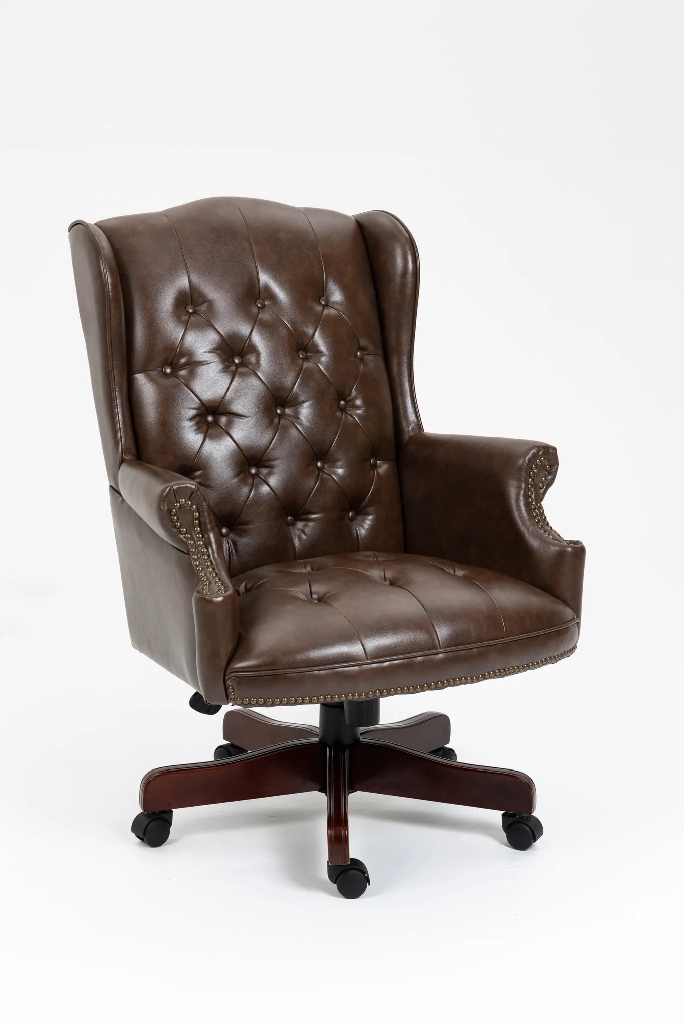 Executive Office Chair Comfortable Desk Chair - Ergonomic Design - Thick Padded Seat and Backrest - PU Leather Desk Chair with Smooth Glide Caster Wheels, 1 Pack Black detail view 32