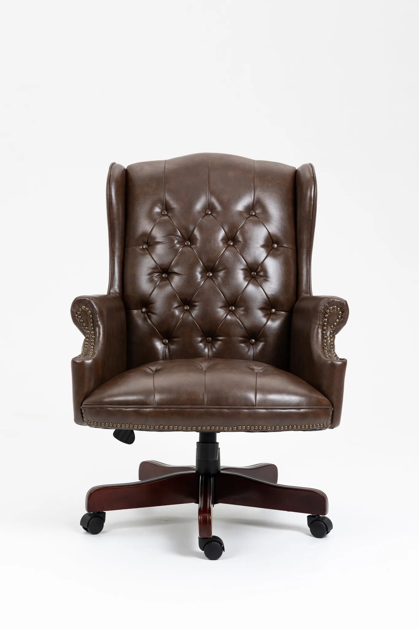 Executive Office Chair Comfortable Desk Chair - Ergonomic Design - Thick Padded Seat and Backrest - PU Leather Desk Chair with Smooth Glide Caster Wheels, 1 Pack Black detail view 33