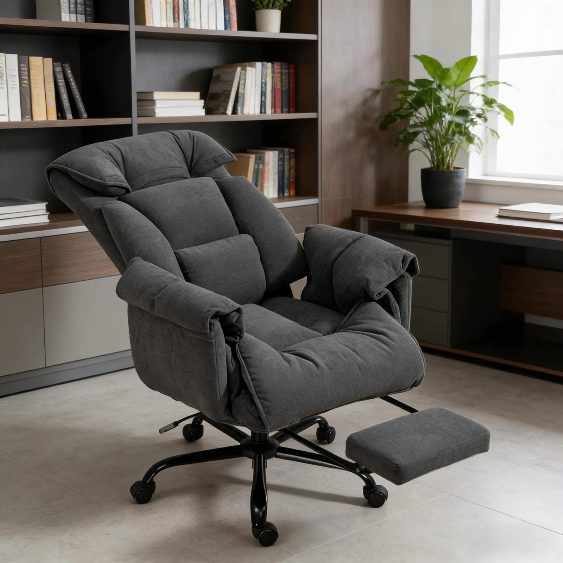Reclining Desk Chair, High Back Office Chair lifestyle view