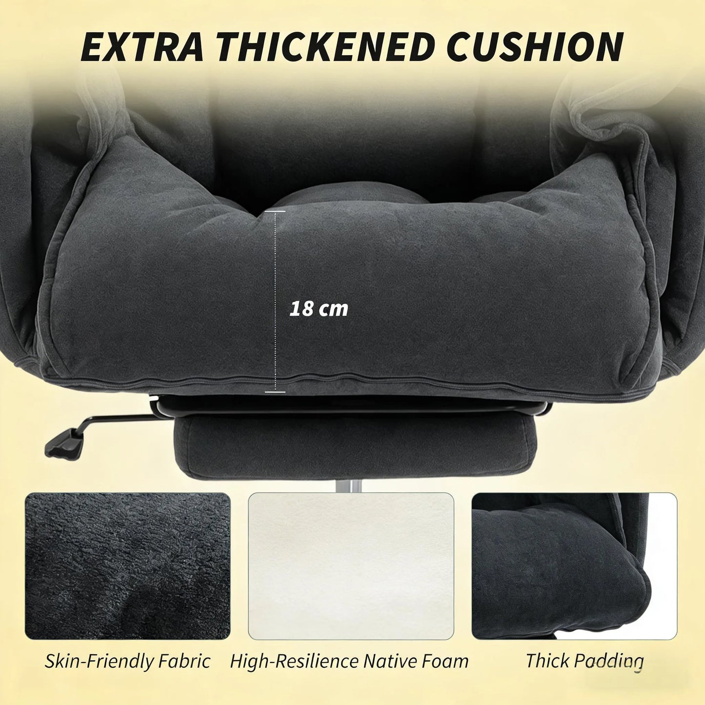 Reclining Desk Chair, High Back Office Chair detail view 8
