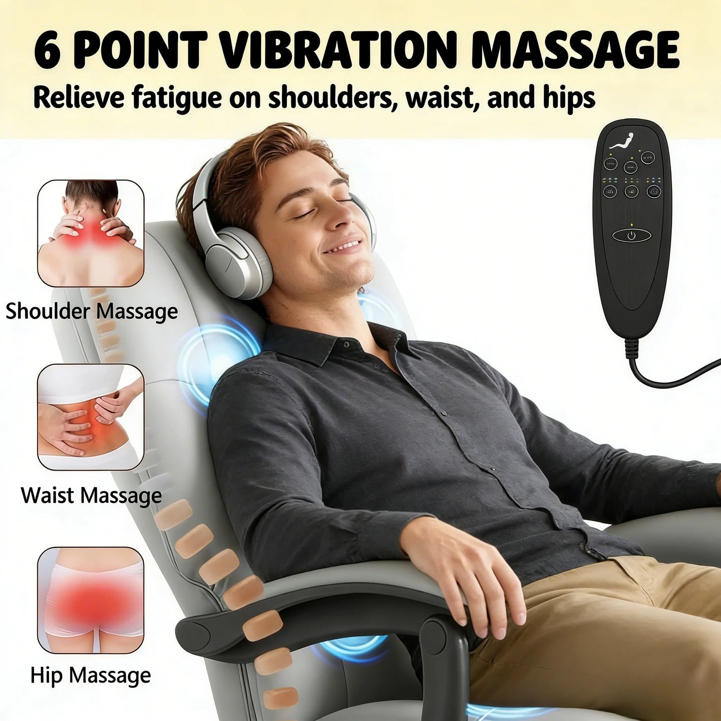 Modern Office Chair, Ergonomic Office Chair, Executive Desk Chair, Massage Office Chair(Only Includes Office Chair) detail view 3