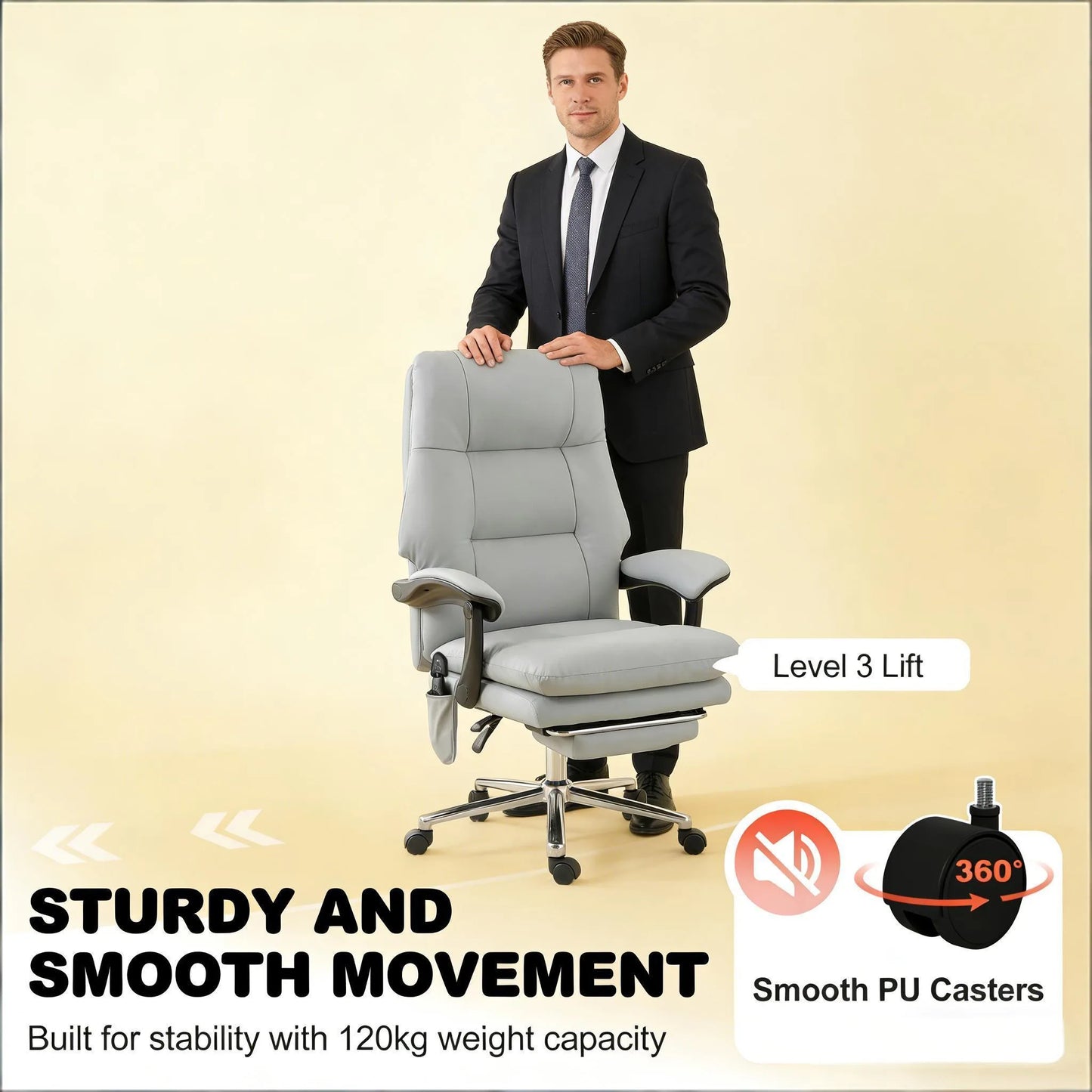 Modern Office Chair, Ergonomic Office Chair, Executive Desk Chair, Massage Office Chair(Only Includes Office Chair) detail view 6