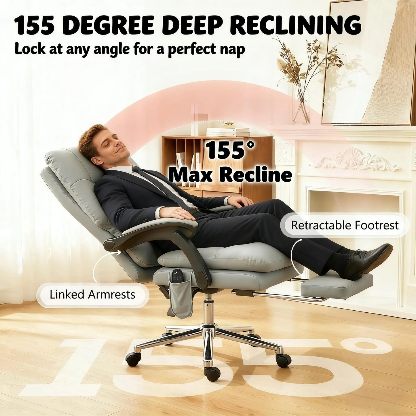 Modern Office Chair, Ergonomic Office Chair, Executive Desk Chair, Massage Office Chair(Only Includes Office Chair) detail view 7