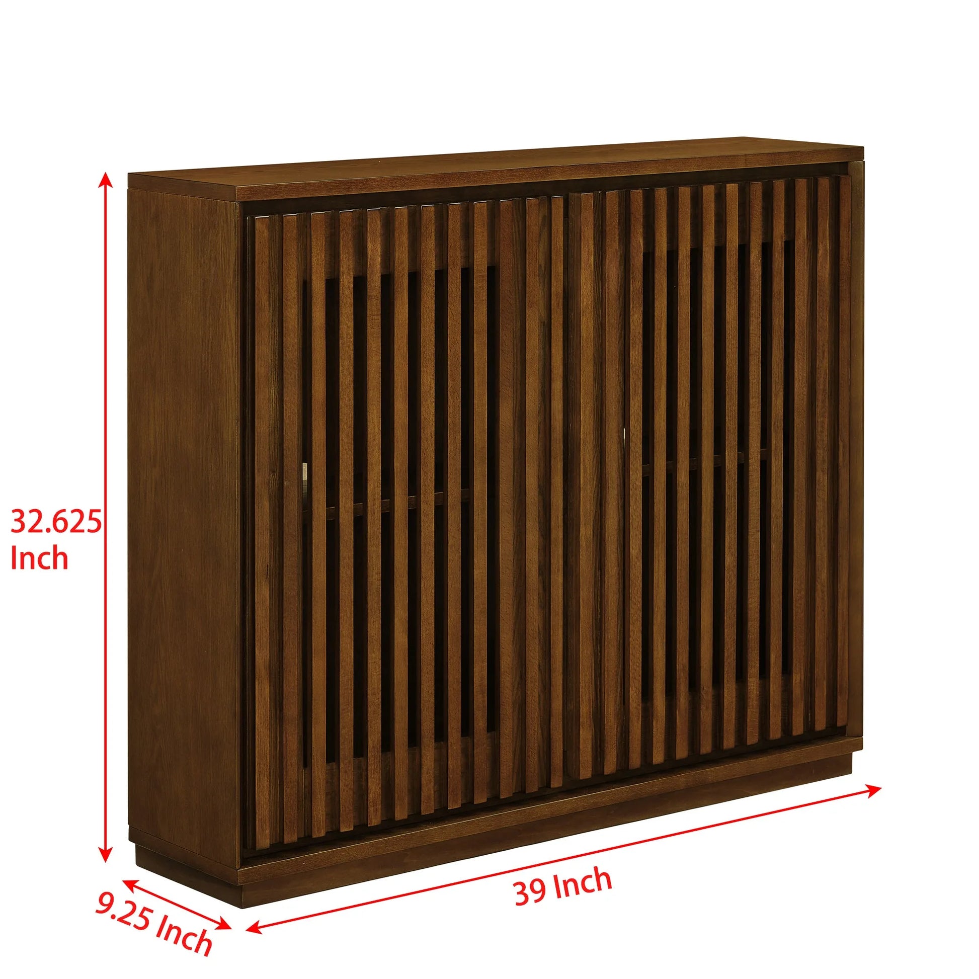Mid Century Modern Fluted Hollowed Out Sideboard Cabinet with 2 Outlet Holes, Buffet Cabinet with Storage, Walnut Storage Cabinet for Living Room, Entryway, Hallway, Dining Room, Kitchen detail view 7