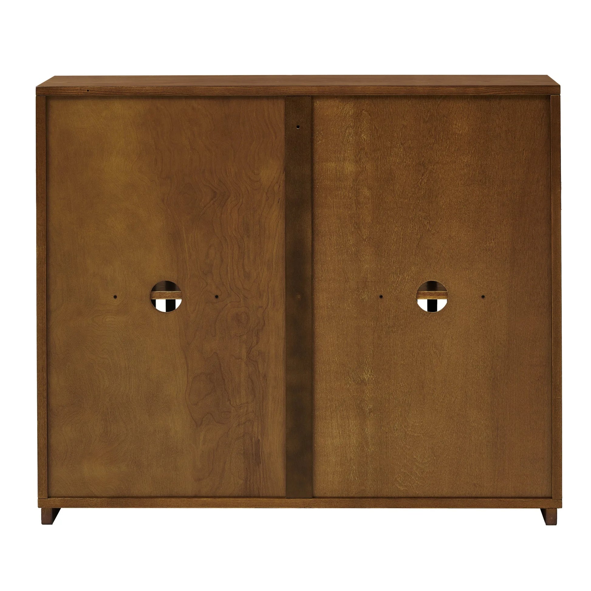Mid Century Modern Fluted Hollowed Out Sideboard Cabinet with 2 Outlet Holes, Buffet Cabinet with Storage, Walnut Storage Cabinet for Living Room, Entryway, Hallway, Dining Room, Kitchen detail view 9