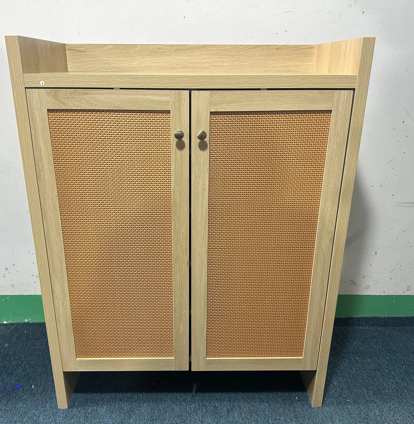 42.5' Tall Rattan Shoe Cabinet with Doors, 6-Tier Shoe Storage Cabinet with Adjustable Shelves, Wooden Freestanding Shoe Organizer Shoe Cabinet for Entryway, Hallway, Living Room (Natural) detail view 30