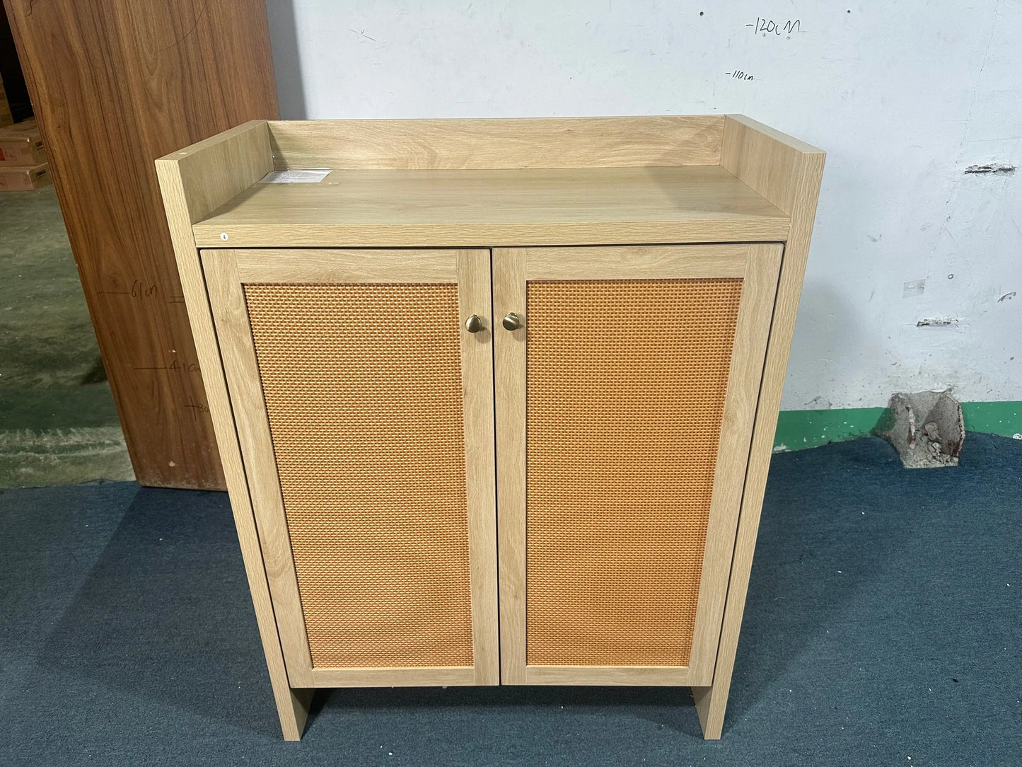 42.5' Tall Rattan Shoe Cabinet with Doors, 6-Tier Shoe Storage Cabinet with Adjustable Shelves, Wooden Freestanding Shoe Organizer Shoe Cabinet for Entryway, Hallway, Living Room (Natural) detail view 32