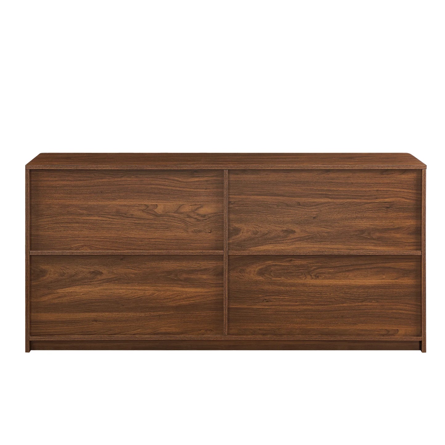 59-inch modern wavy sideboard, curved contour design storage cabinet, 4-door cabinet with storage function, suitable for kitchen/bedroom/living room, Walnut, 59.0'L x 15.7'W x 27.7'H detail view 11