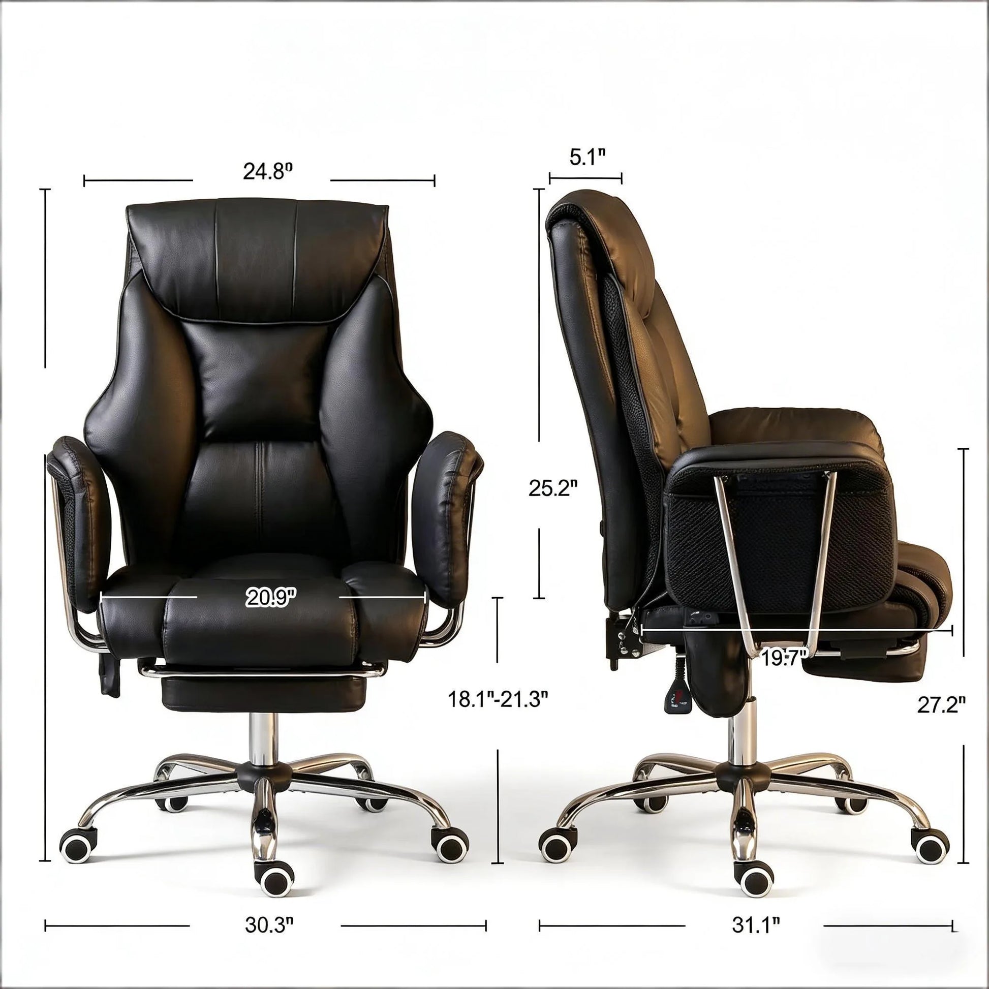 High Back Office Chair, Executive Desk Chair, Massage Office Chair(Only Includes Office Chair) detail view 9