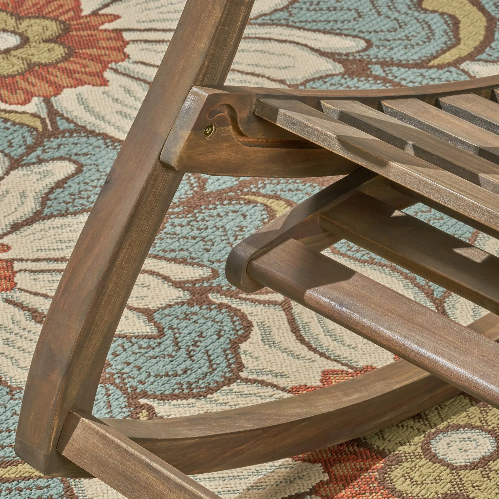 Outdoor Reclining Rocking Chair, Grey detail view 7
