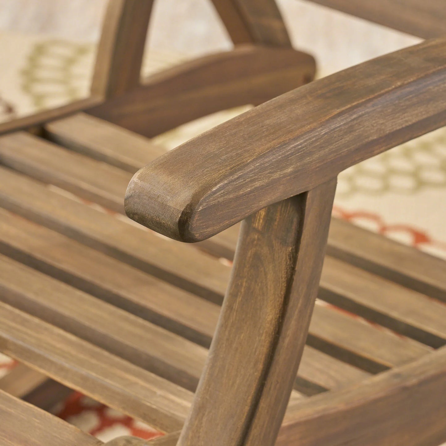 Outdoor Reclining Rocking Chair, Grey detail view 8