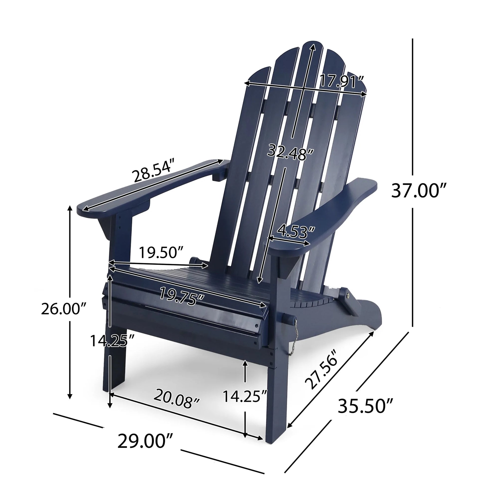 HOLLYWOOD FOLDABLE ADIRONDACK CHAIR detail view 6