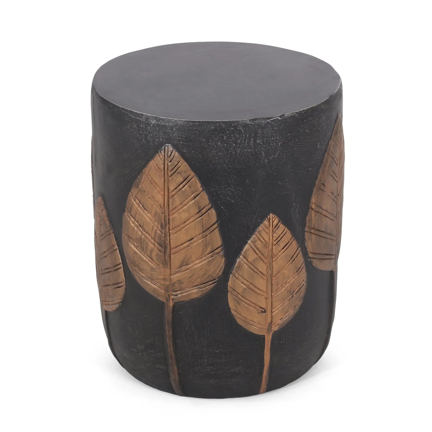 Outdoor LightWeight Concrete Side Table, Copper detail view 3