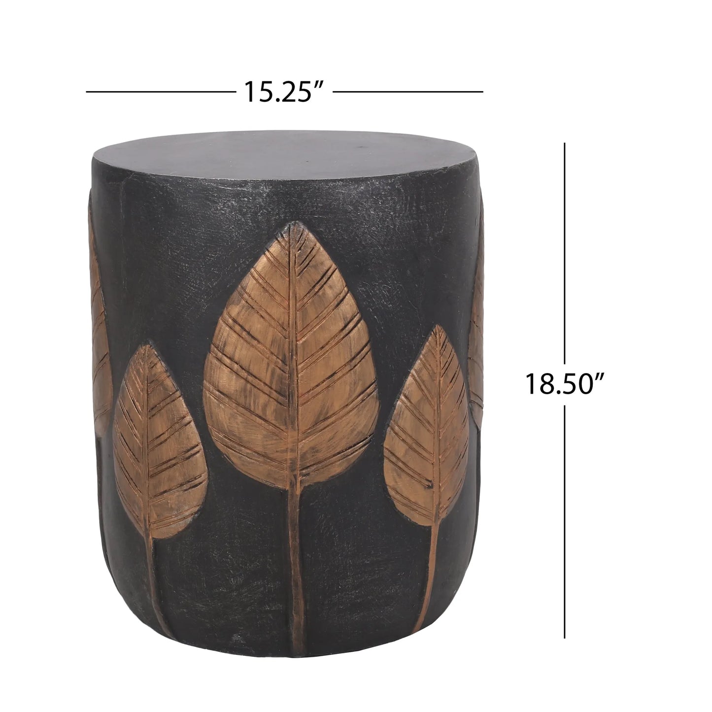 Outdoor LightWeight Concrete Side Table, Copper detail view 4