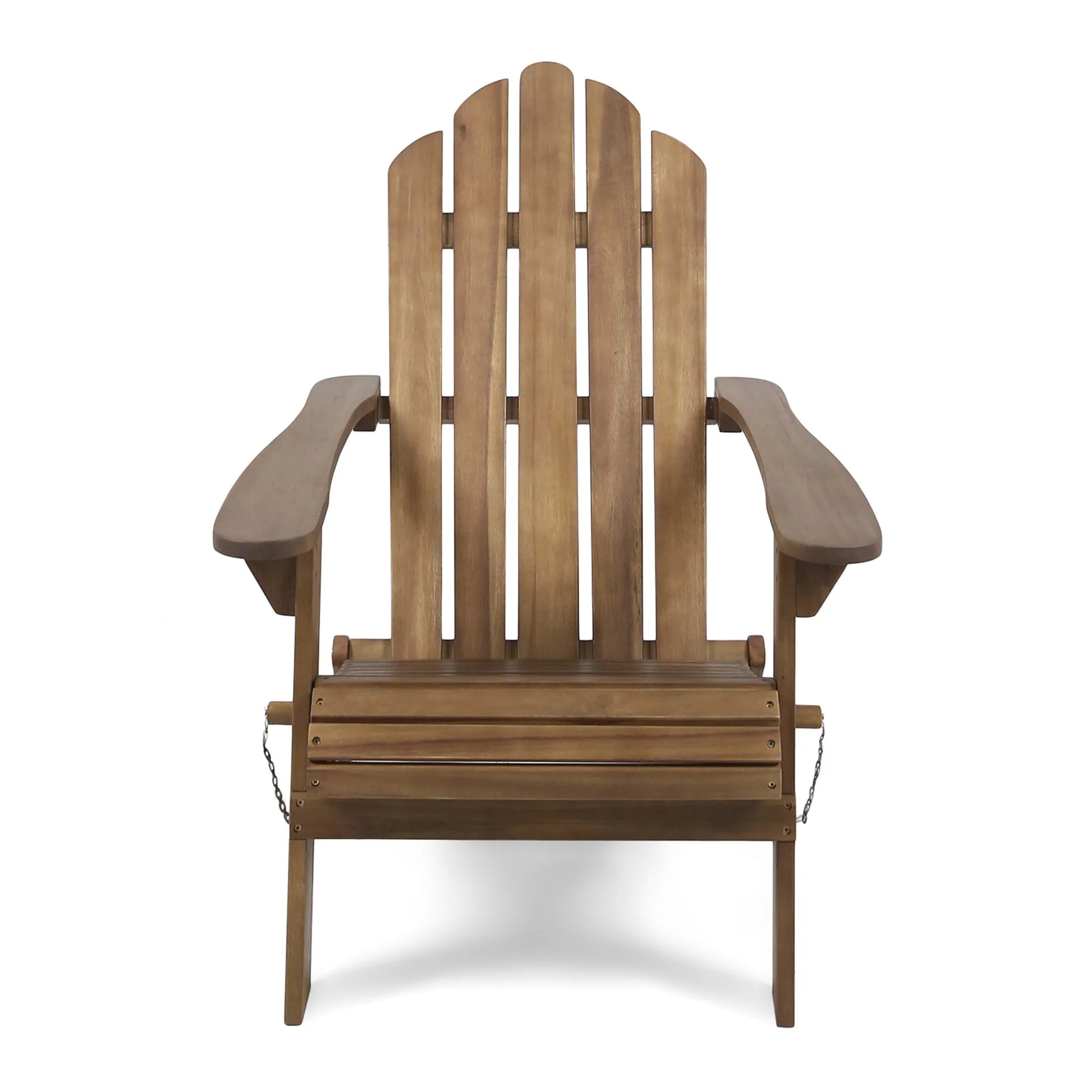Aurascape Outdoor Acacia Wood Foldable Adirondack Chair, Dark Brown detail view 5