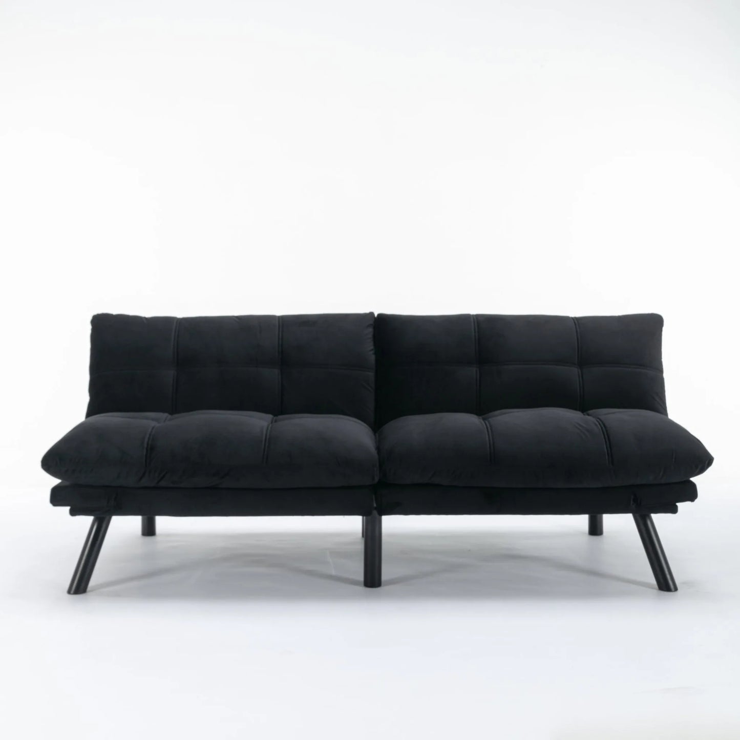 Black Convertible Folding Modern sofa Bed detail view 6