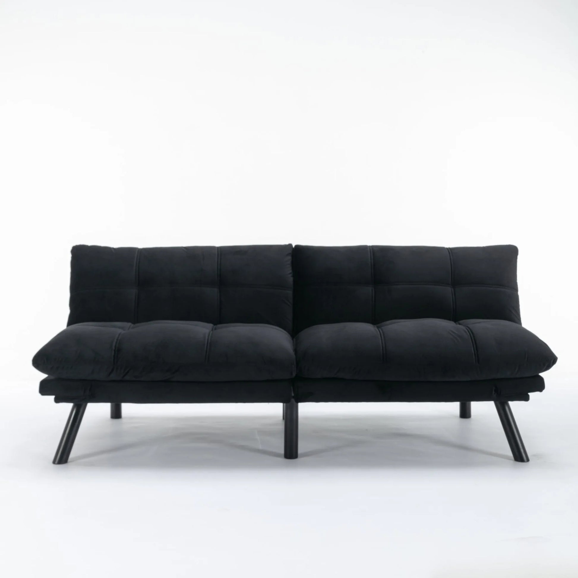 Black Convertible Folding Modern sofa Bed detail view 10