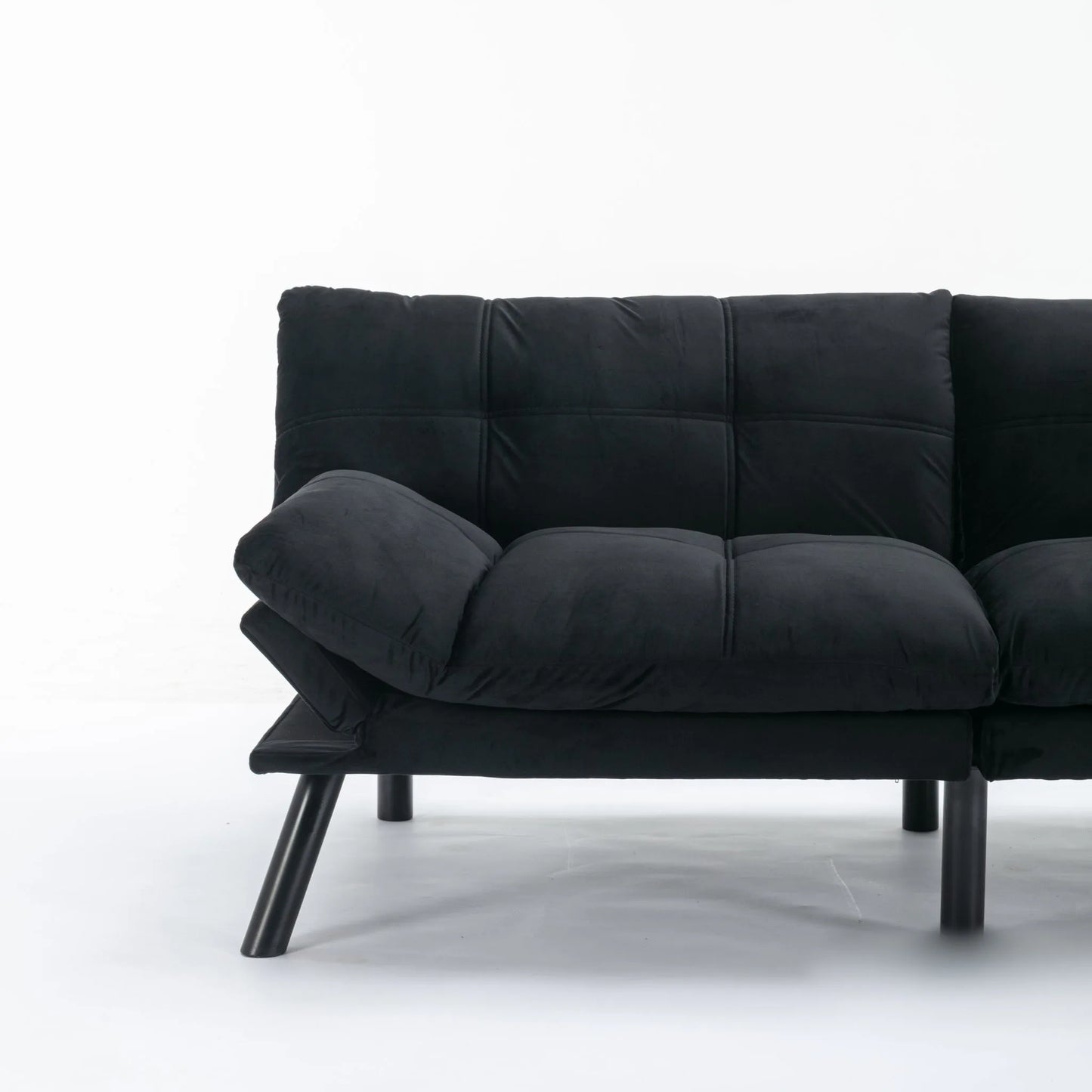 Black Convertible Folding Modern sofa Bed detail view 21
