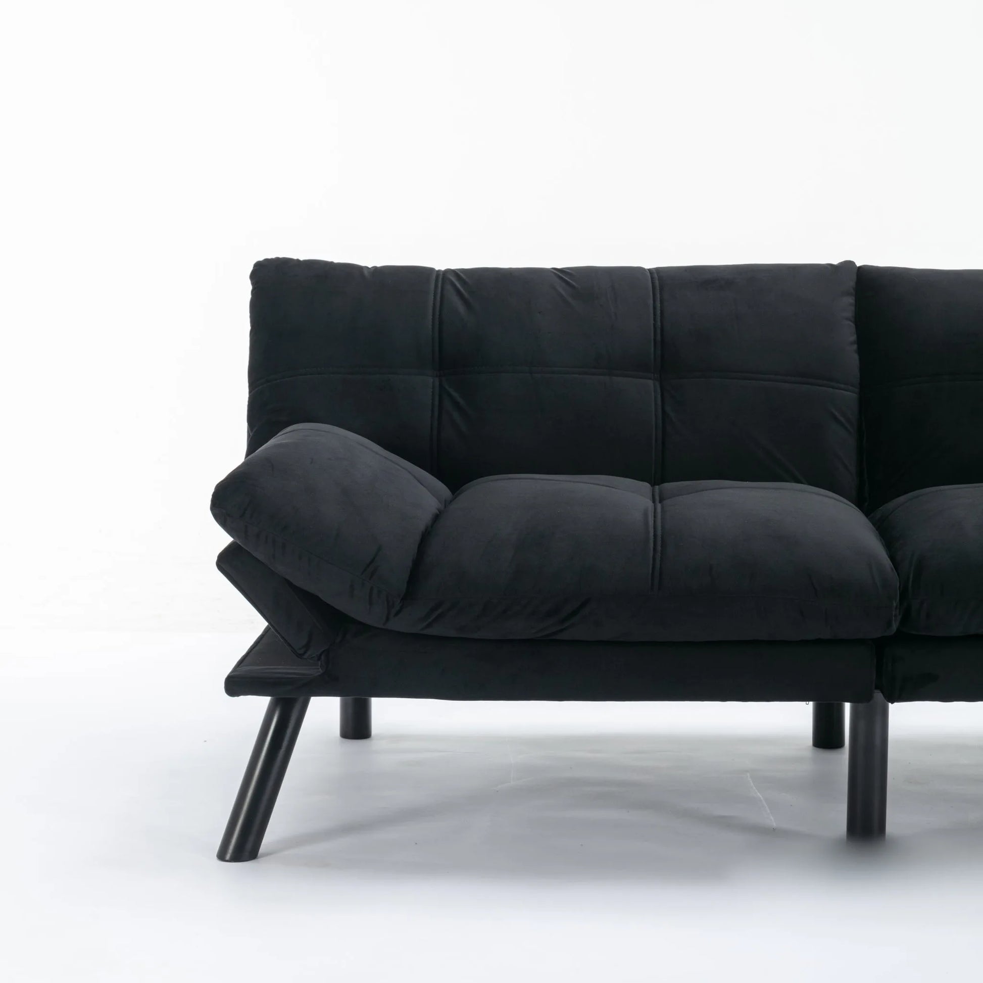 Black Convertible Folding Modern sofa Bed detail view 21