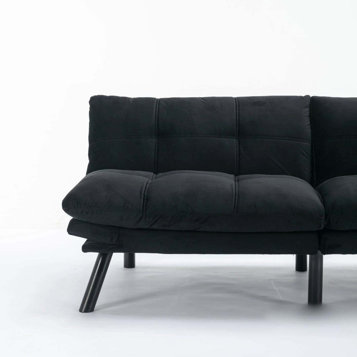 Black Convertible Folding Modern sofa Bed detail view 22