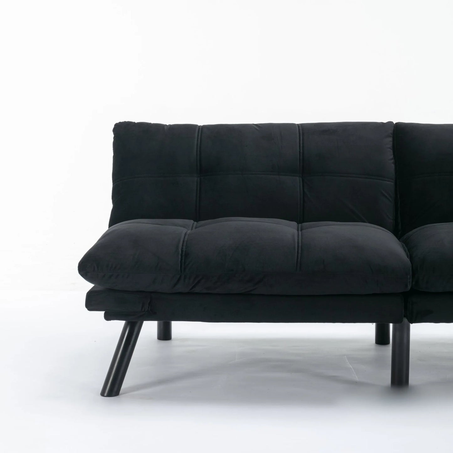 Black Convertible Folding Modern sofa Bed detail view 23