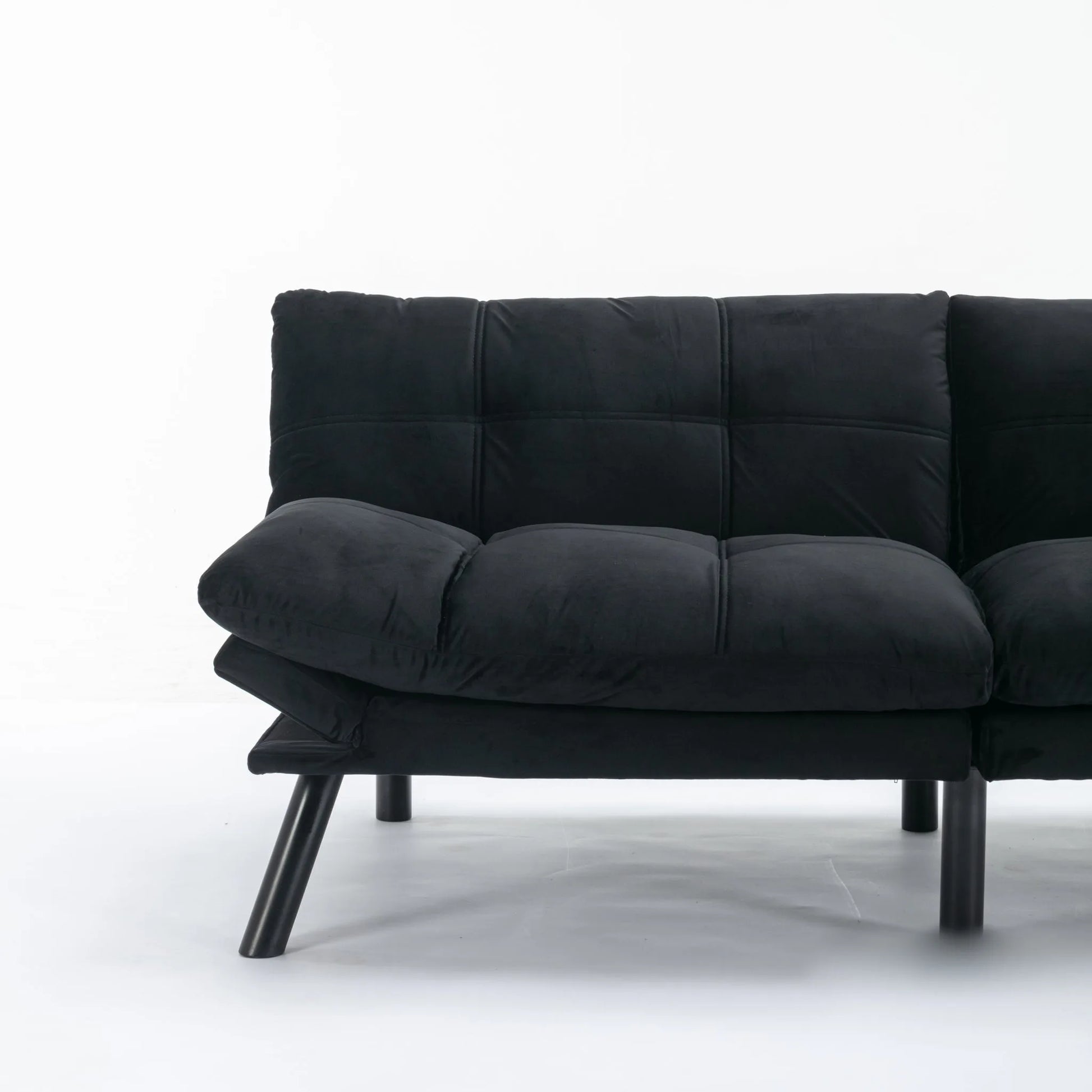 Black Convertible Folding Modern sofa Bed detail view 24