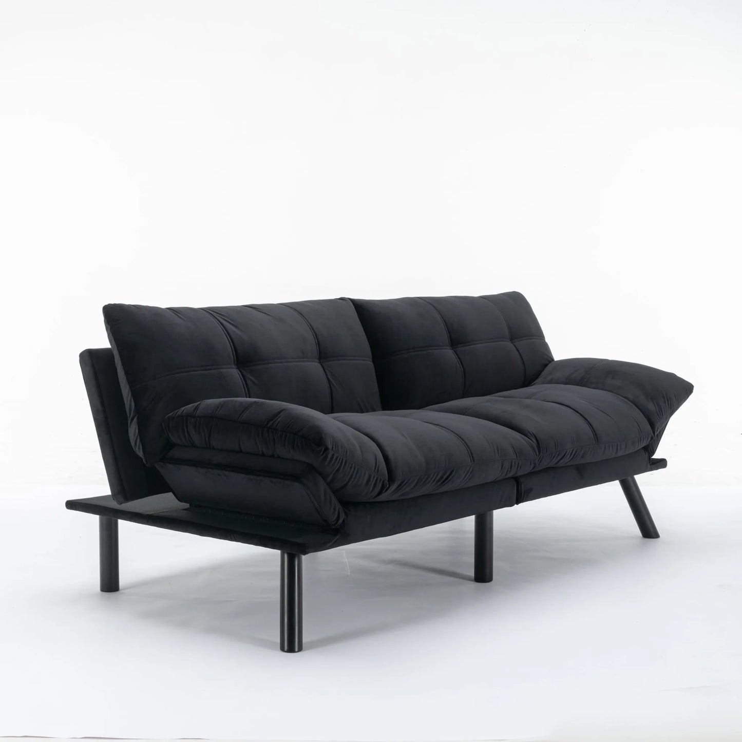 Black Convertible Folding Modern sofa Bed detail view 25