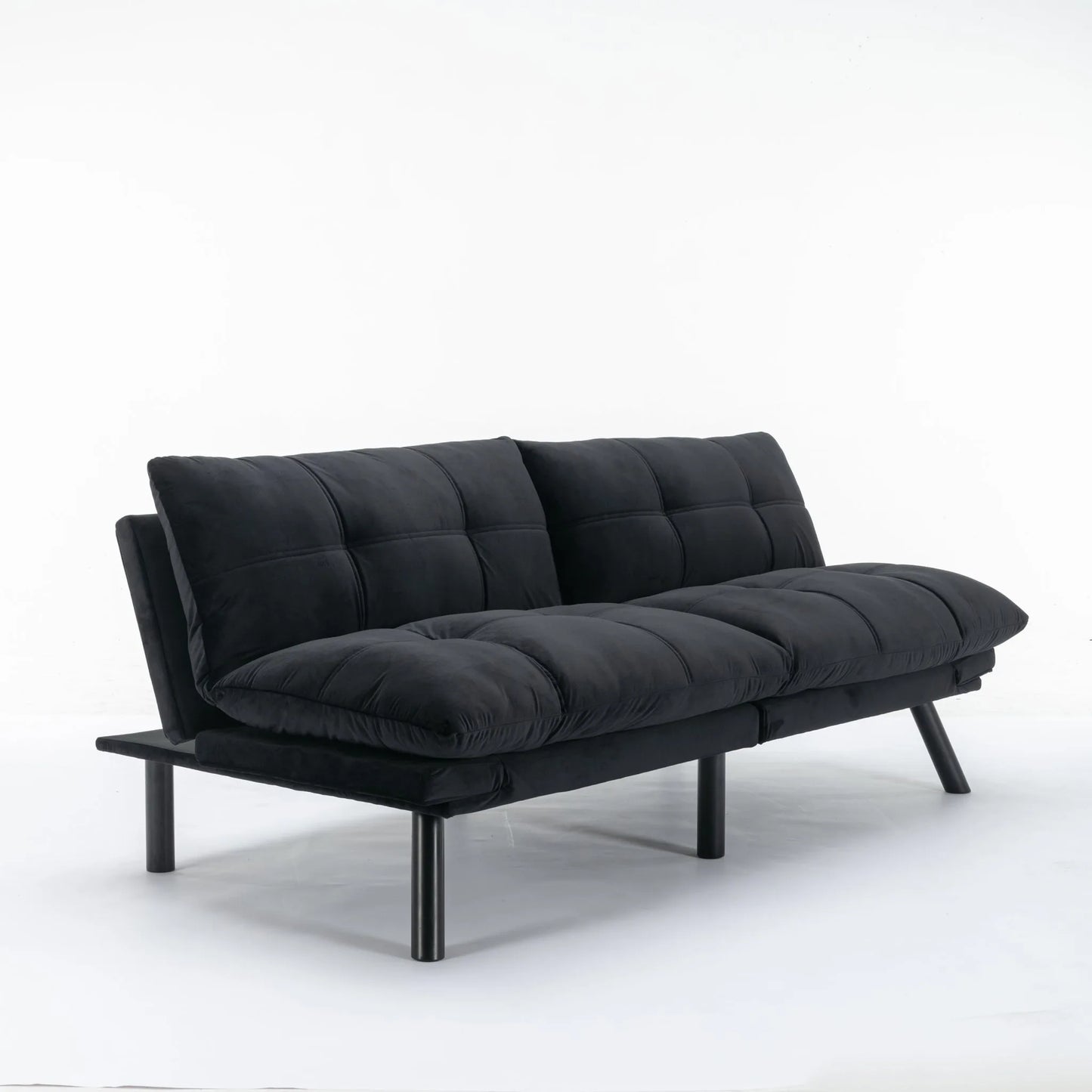 Black Convertible Folding Modern sofa Bed detail view 26