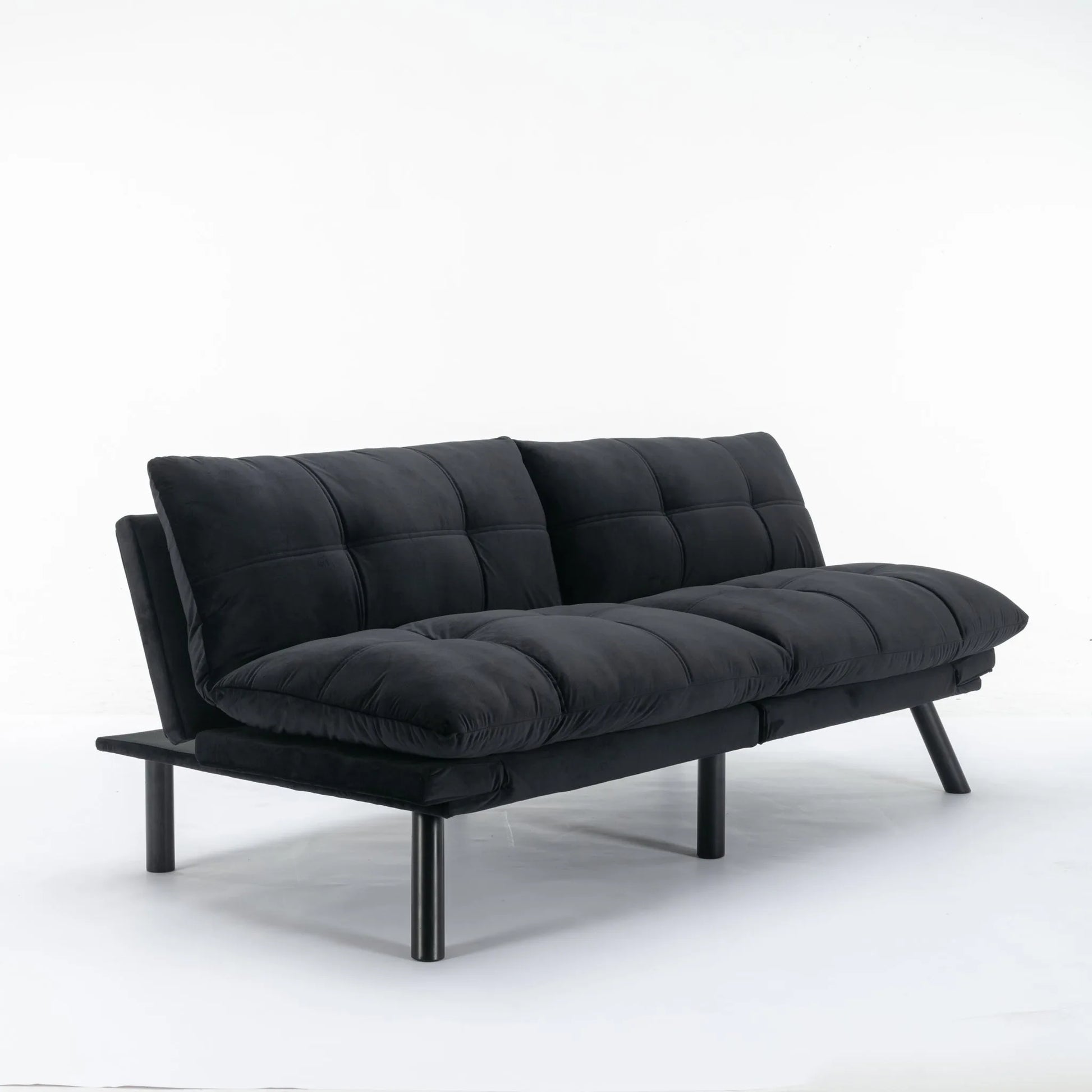 Black Convertible Folding Modern sofa Bed detail view 26