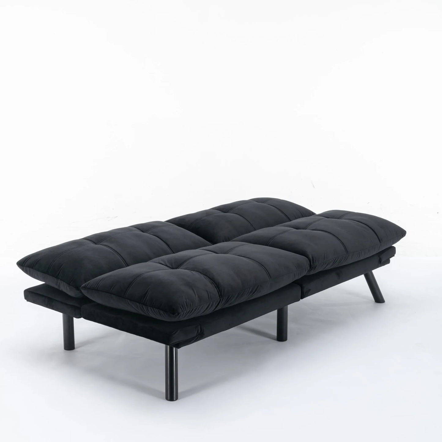 Black Convertible Folding Modern sofa Bed detail view 28