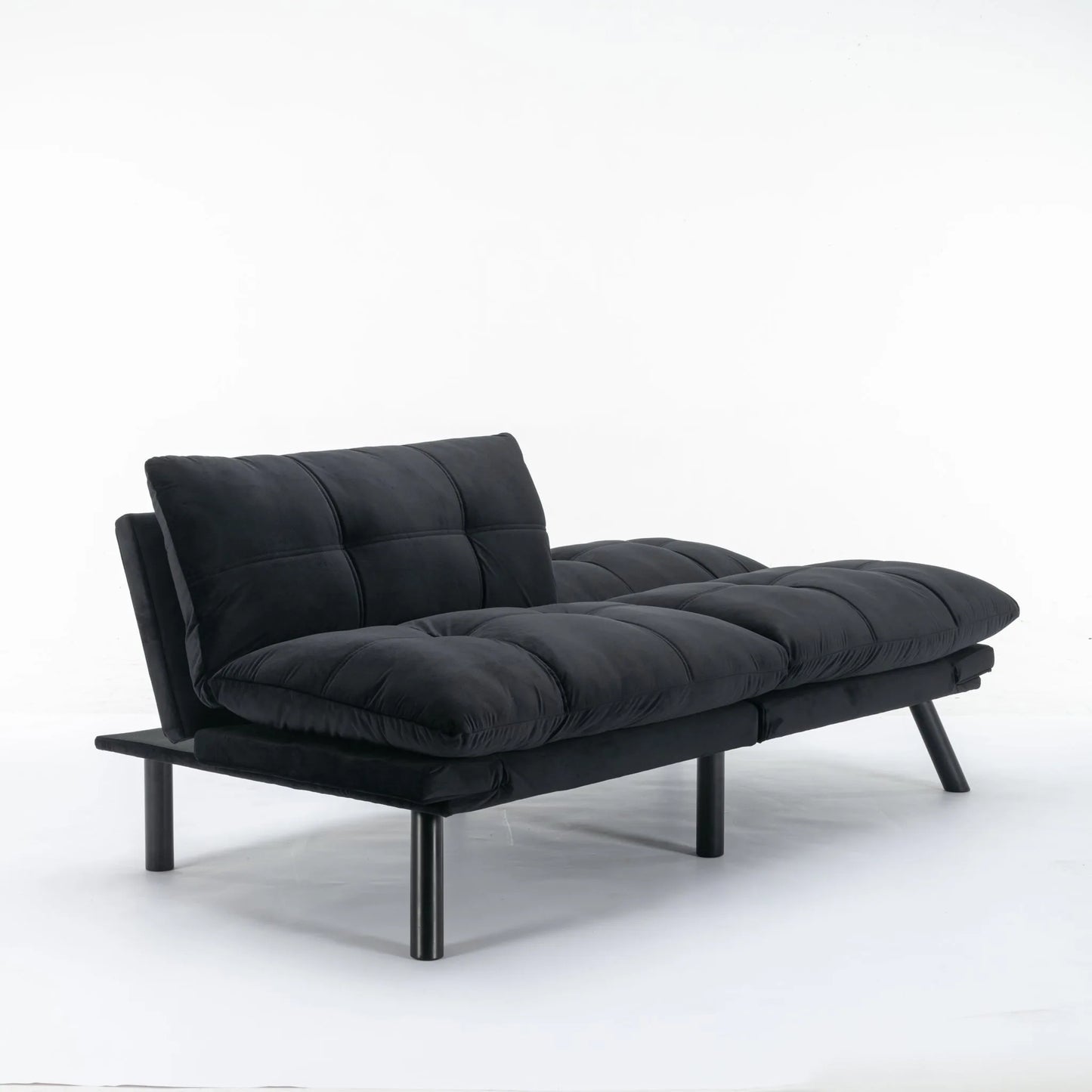 Black Convertible Folding Modern sofa Bed detail view 30