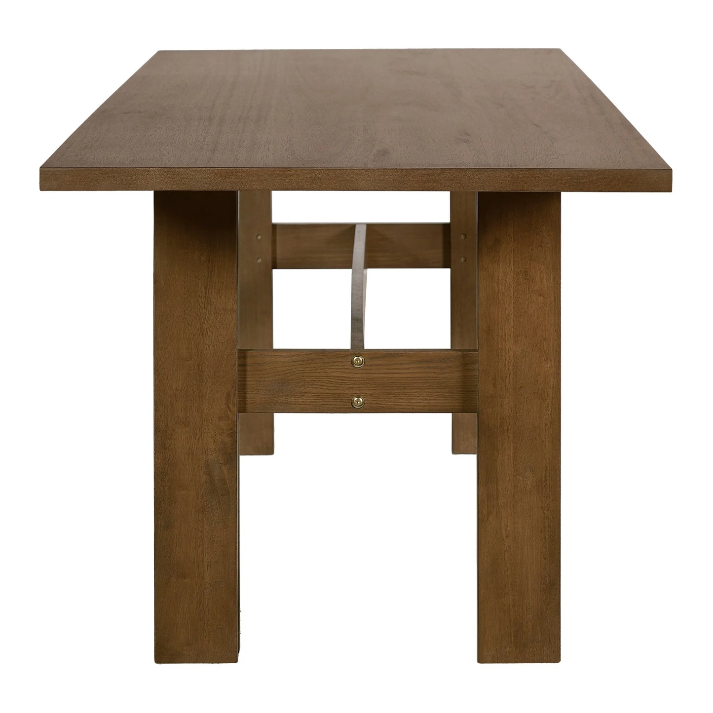 Modern Wooden Dining Table for 4 to 6 People, 71' Large Kitchen Dining Table with Wood Pedestal Base, Mid Century Rectangular Long Dinner Table for Home Dining Room Restaurant, Walnut detail view 6
