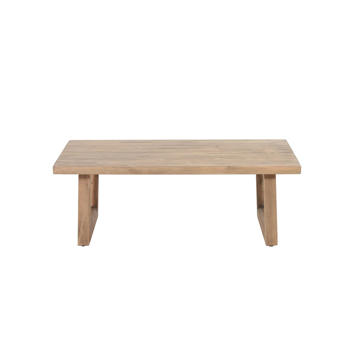Outdoor Acacia Wood Loveseat and Coffee Table Set with Cushions, Brown Wash, Beige detail view 13