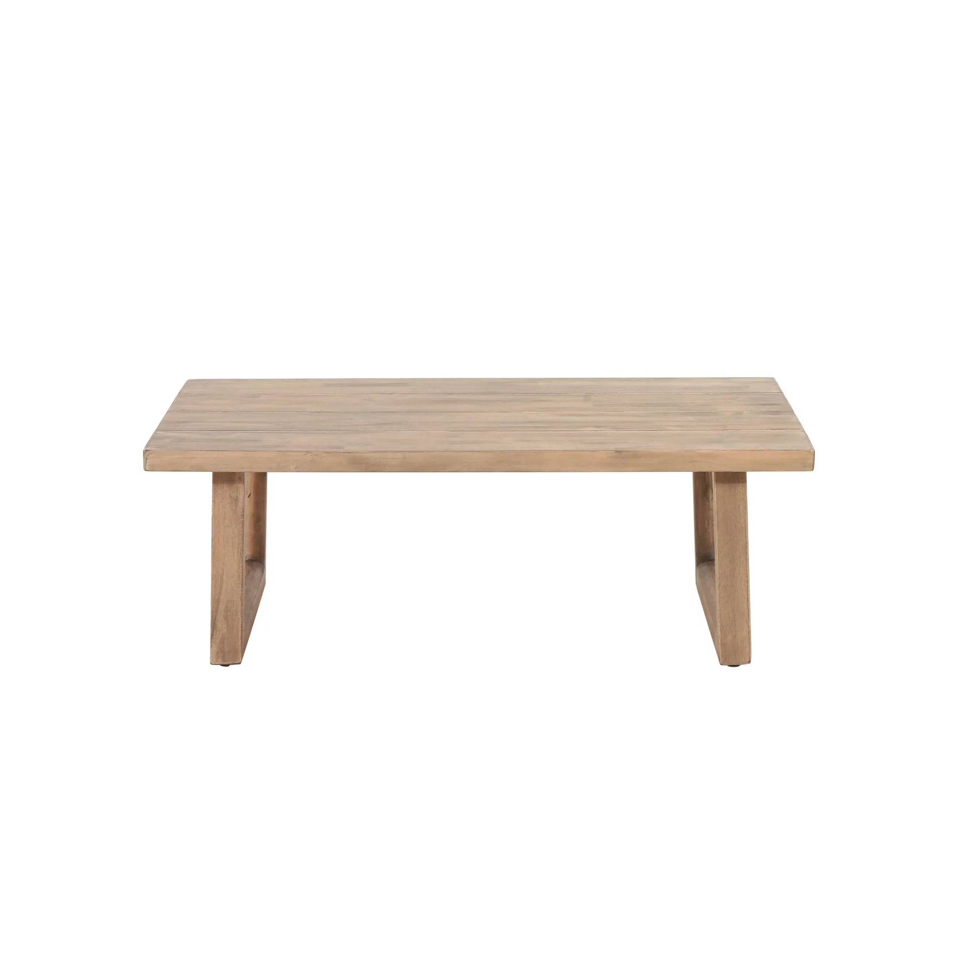 Outdoor Acacia Wood Loveseat and Coffee Table Set with Cushions, Brown Wash, Beige detail view 13