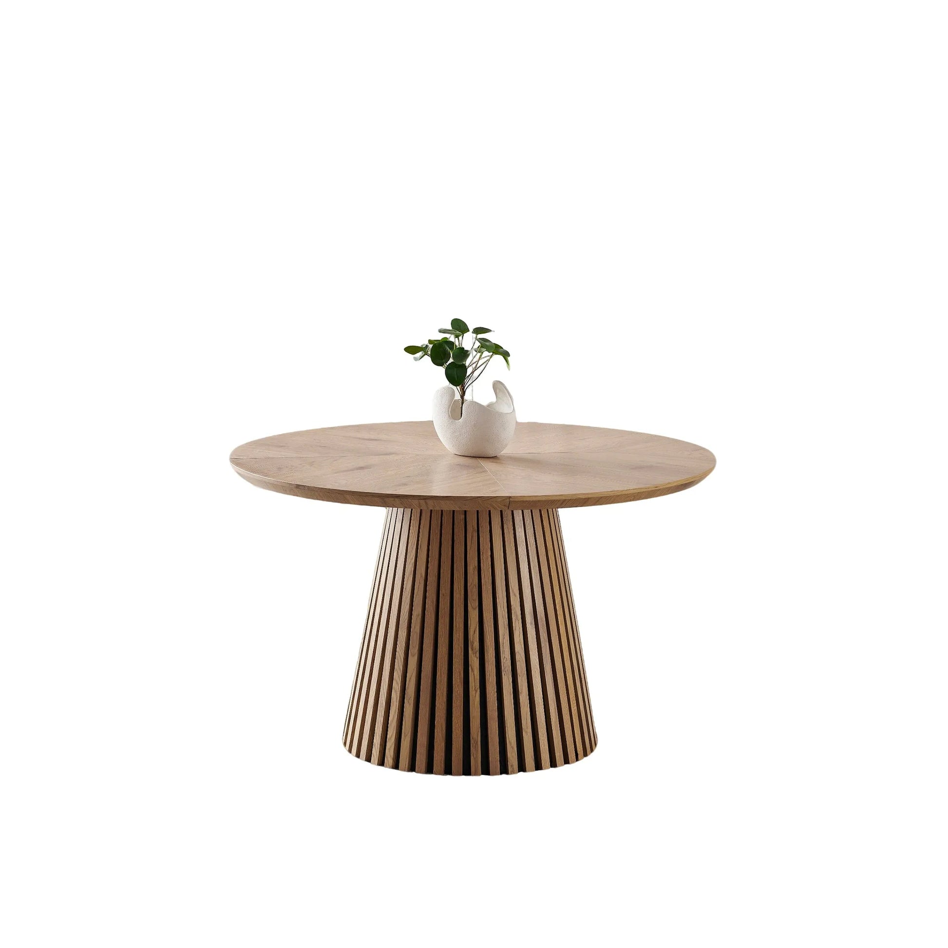 Wooden dining table, modern round kitchen dining table, fashionable design, suitable for family gatherings, multi-functional and space-saving, suitable for living room and dining room detail view 15