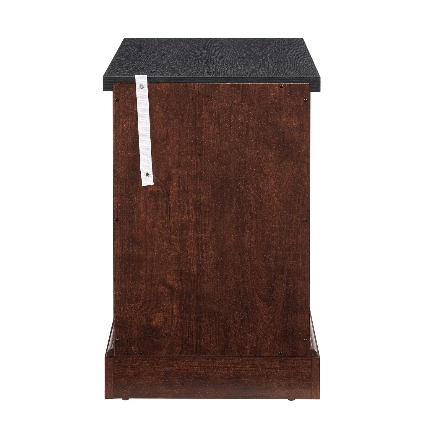 Farmhouse end table Nightstand Rectangular Farmhouse End Table with Barn Door and Adjustable Storage Shelf, Rustic Sofa Side Table for Living Room, Bedroom, OAK detail view 11