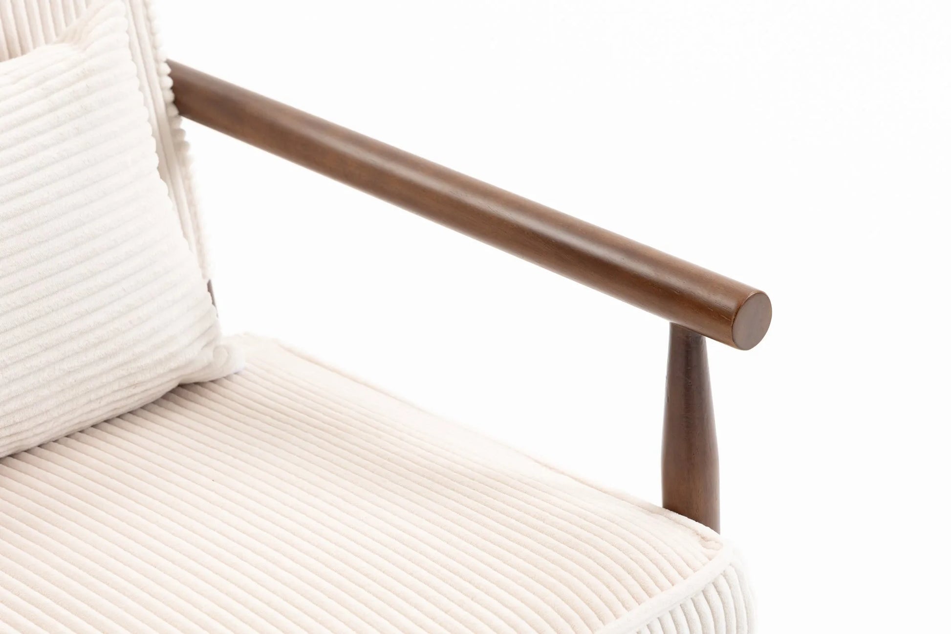 Storage Chair, Mid Century Modern Accent Chair with Solid Wood Frame, Upholstered Living Room Chairs with Waist Cushion, Reading Armchair for Bedroom Sunroom detail view 8