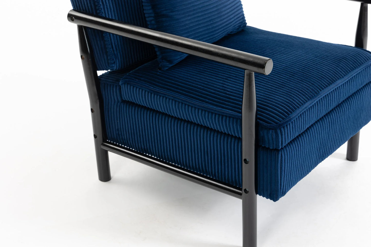 Storage Chair, Mid Century Modern Accent Chair with Solid Wood Frame, Upholstered Living Room Chairs with Waist Cushion, Reading Armchair for Bedroom Sunroom detail view 26