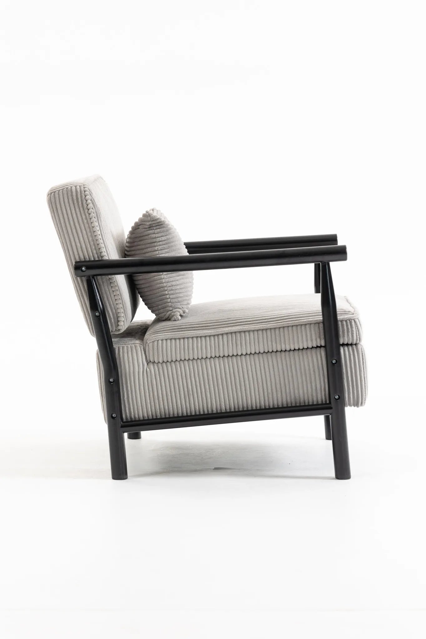 Storage Chair, Mid Century Modern Accent Chair with Solid Wood Frame, Upholstered Living Room Chairs with Waist Cushion, Reading Armchair for Bedroom Sunroom detail view 41