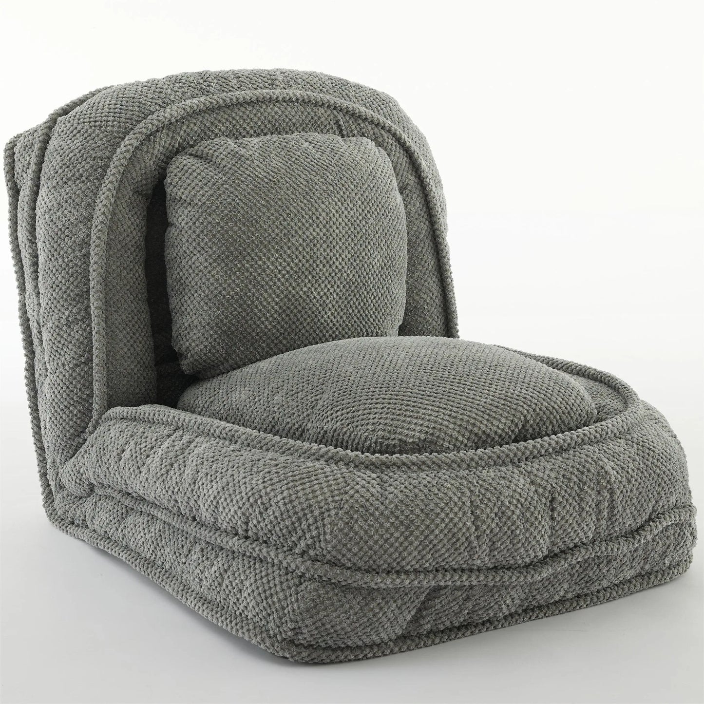 Human Dog Bed, Lazy Sofa Couch, 5 Adjustable Position, sit, sleep, fold, suit to put in bedroom, living room, Space Saving Design, Gray detail view 8