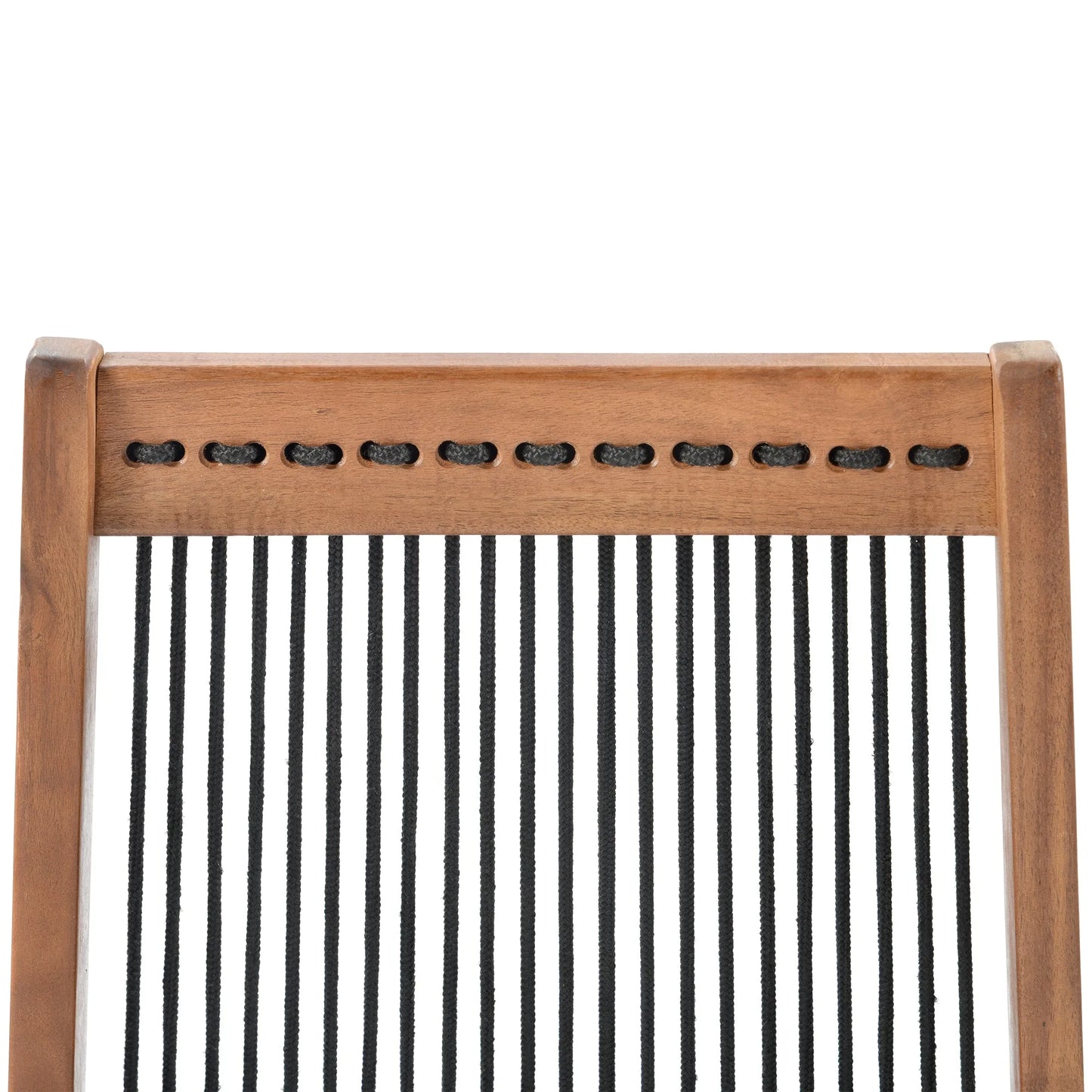Folding Rope Wood Chair detail view 2