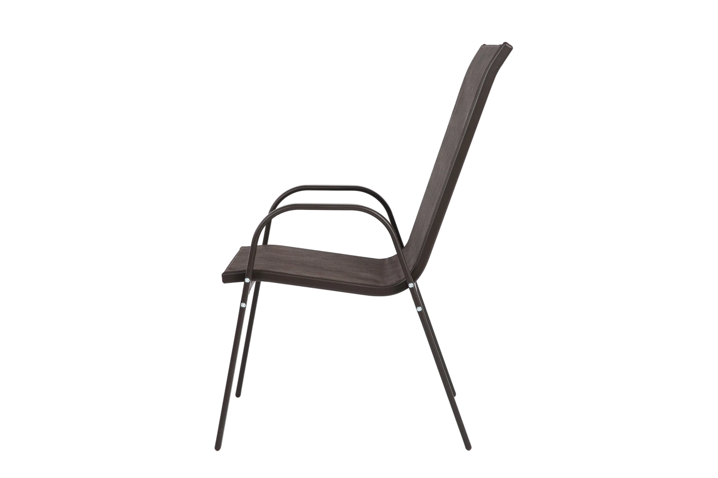 6 Piece Patio Chairs, Outdoor Camping Chairs with Breathable Textilene Fabric, Set of 6 Garden Chairs with Armrest High Backrest for Garden Patio Pool Beach Yard Space Saving ( Brown) detail view 11