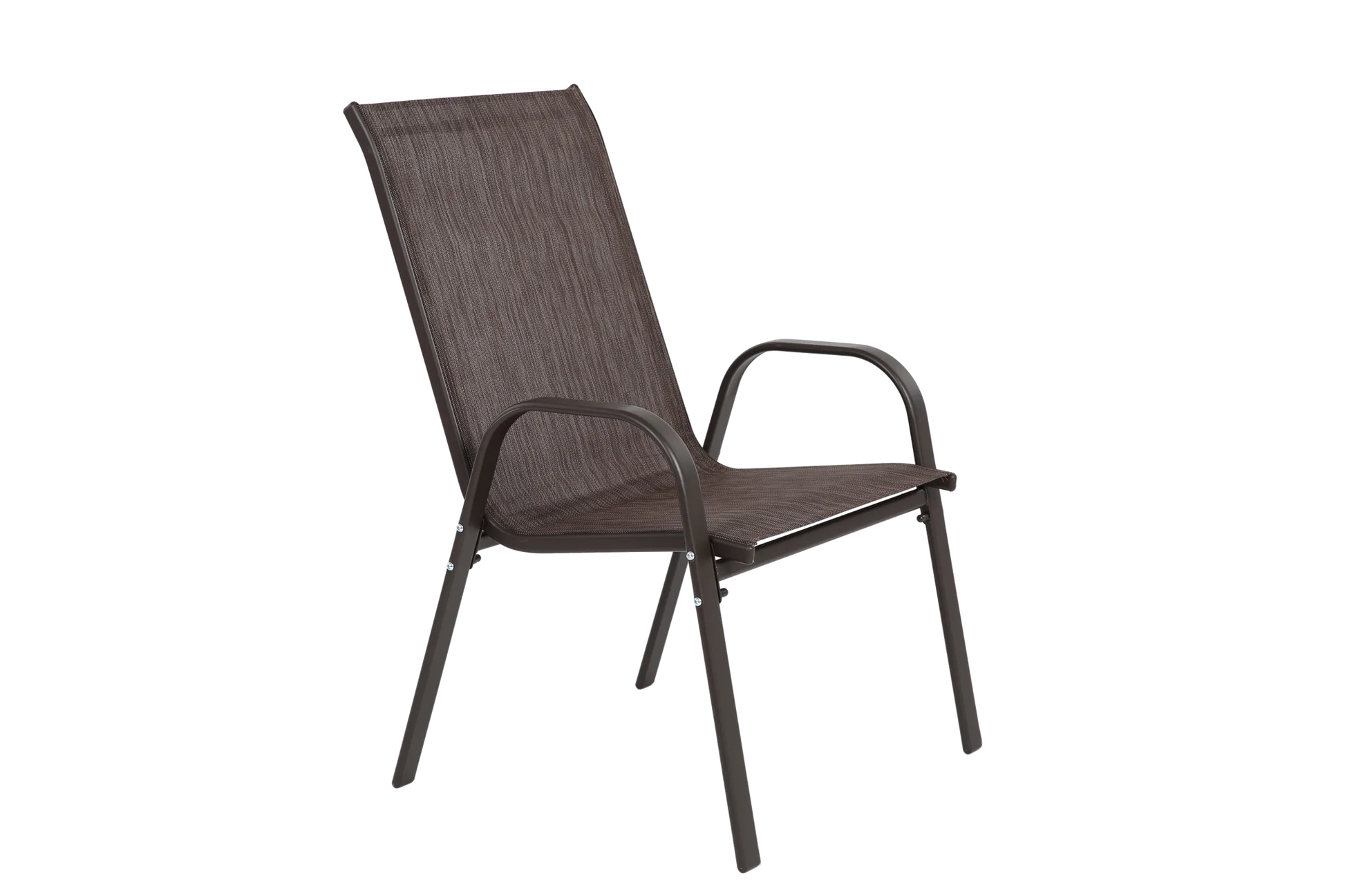 6 Piece Patio Chairs, Outdoor Camping Chairs with Breathable Textilene Fabric, Set of 6 Garden Chairs with Armrest High Backrest for Garden Patio Pool Beach Yard Space Saving ( Brown) detail view 14
