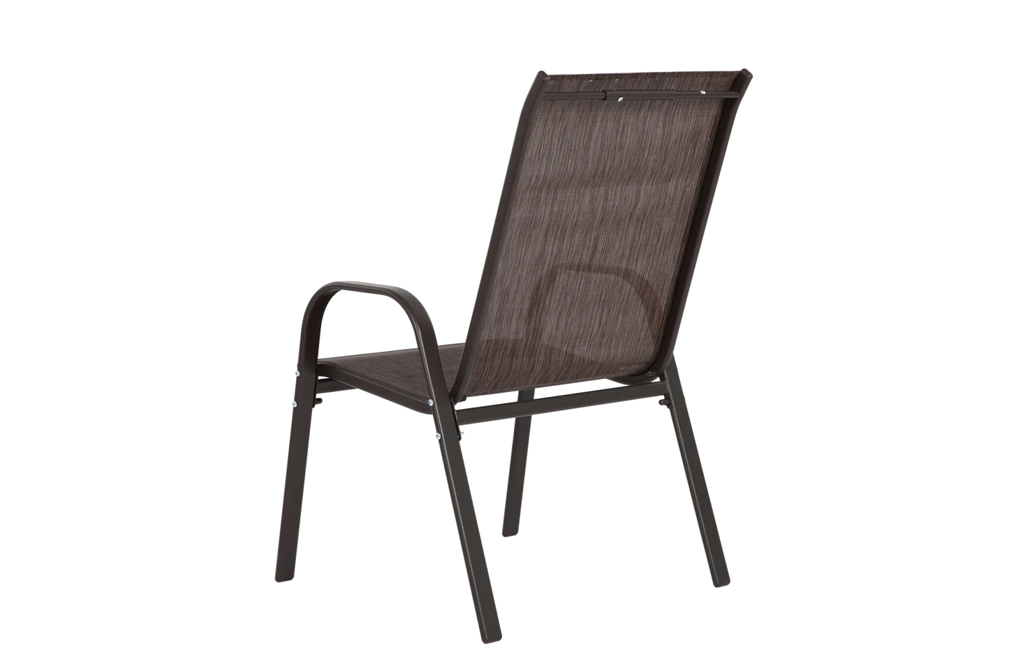 4 Piece Patio Chairs, Outdoor Camping Chairs with Breathable Textilene Fabric, Set of 4 Garden Chairs with Armrest High Backrest for Garden Patio Pool Beach Yard Space Saving ( Brown) detail view 7
