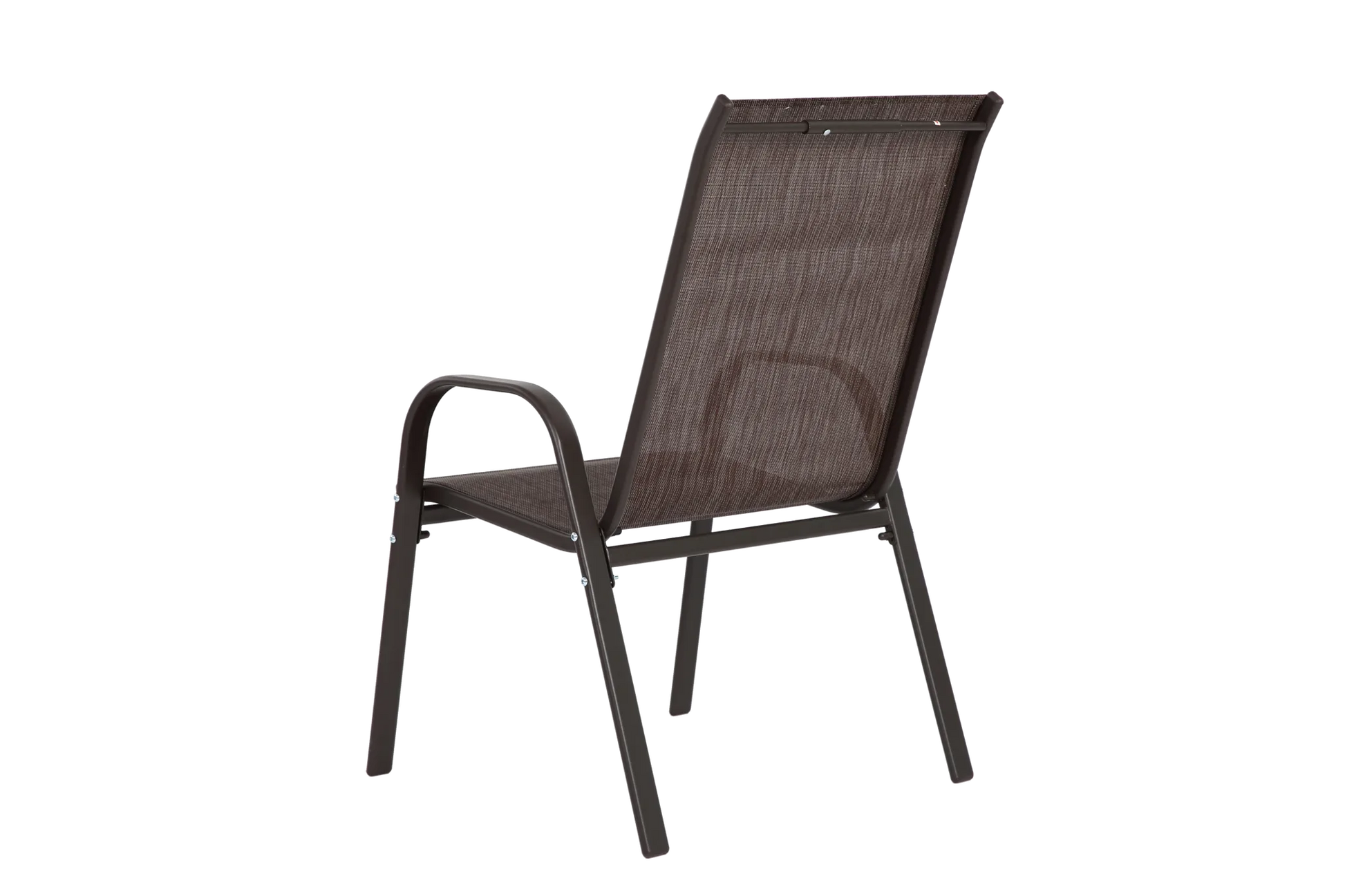 4 Piece Patio Chairs, Outdoor Camping Chairs with Breathable Textilene Fabric, Set of 4 Garden Chairs with Armrest High Backrest for Garden Patio Pool Beach Yard Space Saving ( Brown) detail view 7