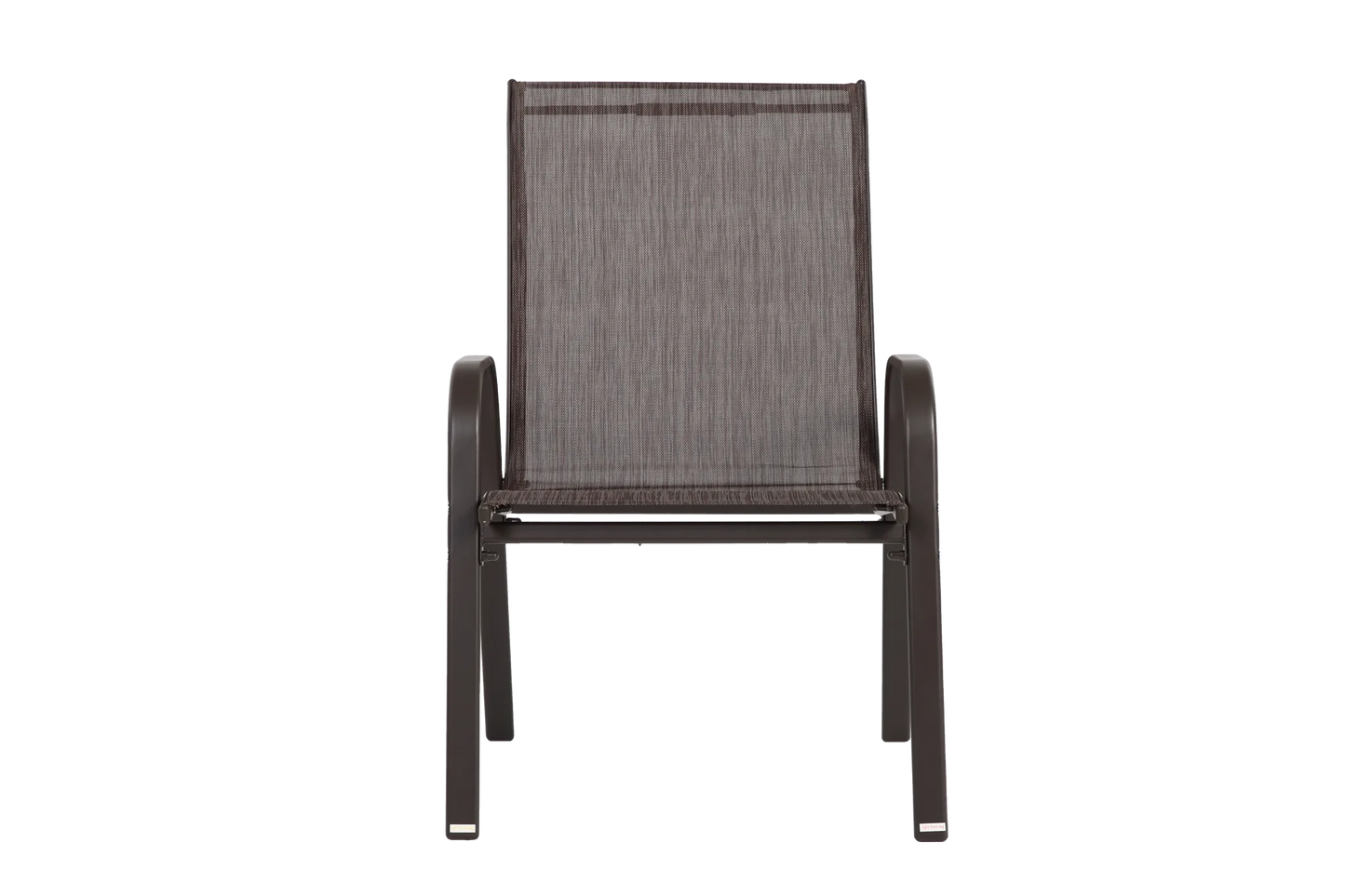 4 Piece Patio Chairs, Outdoor Camping Chairs with Breathable Textilene Fabric, Set of 4 Garden Chairs with Armrest High Backrest for Garden Patio Pool Beach Yard Space Saving ( Brown) detail view 10